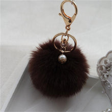 Rabbit Fur Ball Keychain Car Key Ring Chain Bag Plush Pendant Women bag USB wallet Shoulder bags Charm Key chain Gift ILML