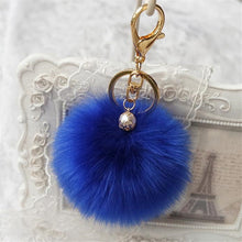 Rabbit Fur Ball Keychain Car Key Ring Chain Bag Plush Pendant Women bag USB wallet Shoulder bags Charm Key chain Gift ILML