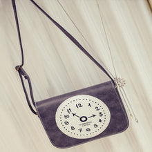 Retro Clock Printed Leather Women Shoulder Bags Lovely College Crossbody Bag School Messenger Bags Women's Hbags ILML