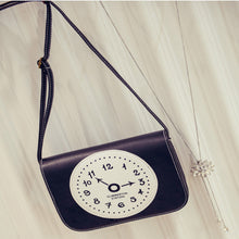 Retro Clock Printed Leather Women Shoulder Bags Lovely College Crossbody Bag School Messenger Bags Women's Hbags ILML
