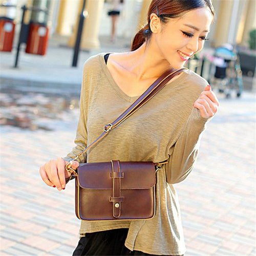 Retro Women's hbags Shoulder luxury Crossbody Bag PU Leather Casual Girl Hobo Messenger Stylish bolsa feminina ILML