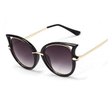 Retro Sunglasses Brand Designer Women Men Sunglasseetal Frame Golden Leg Cat Eye Shades Eyeglasses  ILML