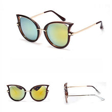 Retro Sunglasses Brand Designer Women Men Sunglasseetal Frame Golden Leg Cat Eye Shades Eyeglasses  ILML