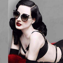 Retro Sunglasses Brand Designer Women Men Sunglasseetal Frame Golden Leg Cat Eye Shades Eyeglasses  ILML