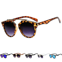 Retro Vintage Women Men Sunglasses Black Leopard Round Frame Cat Eye Eyewear Eye Glass Oculos De Sol LE3 ILML