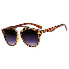 Retro Vintage Women Men Sunglasses Black Leopard Round Frame Cat Eye Eyewear Eye Glass Oculos De Sol LE3 ILML