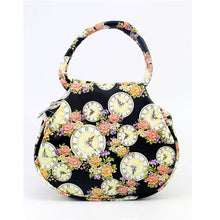 Retro Women Bag Printed Floral Clock leather Shoulder messenger Bag Hbag Casual Travel beach Bags bolsa Clutch  ILML