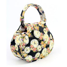 Retro Women Bag Printed Floral Clock leather Shoulder messenger Bag Hbag Casual Travel beach Bags bolsa Clutch  ILML