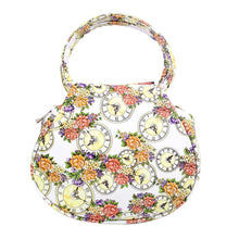 Retro Women Bag Printed Floral Clock leather Shoulder messenger Bag Hbag Casual Travel beach Bags bolsa Clutch  ILML