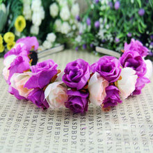 Rose Flower Crown Headbands for Women Wedding Festival Double Row Floral Garland Hairbands PY ILML