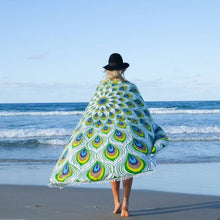 Round Beach Mat Hippie Tapestry Bikini Boho Women Scarf Luxury Neck Scarves Bohemian Mala Throw Stole Wrap Stole ILML