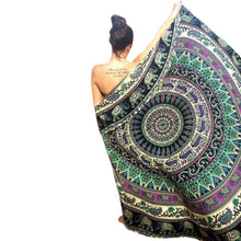 Round Beach Mat Hippie Tapestry Bikini Boho Women Scarf Luxury Neck Scarves Bohemian Mala Throw Stole Wrap Stole ILML