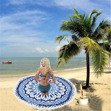 Round Beach Tapestry Beach Mat Bikini Boho Women Scarf Luxury Neck Shawls Scarves Stole Bohemian Mala Wrap Stoles ILML