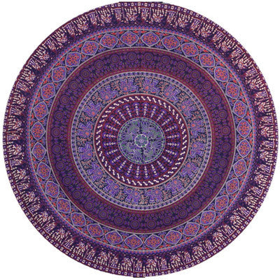 Round Hippie Tapestry Beach Mat Bikini Boho Women Scarf Luxury Neck Scarves Bohemian Mala Throw Stole Wrap Stole ILML