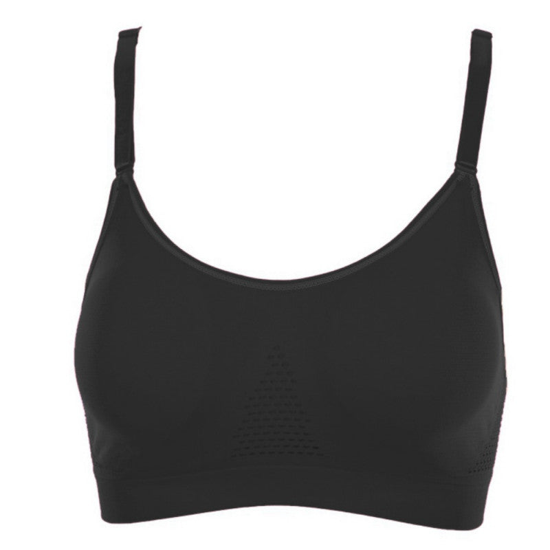Seamless Racerback Women Padded Push Up Fitness S Bra Stretch Workout Crop Tops  ILML