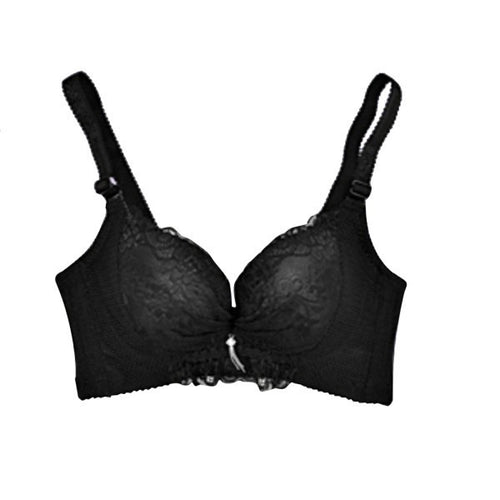 Sexy Ladies Embroidered Side Support Push Up Bra Plunge Underwired Bra for Women PY16 ILML