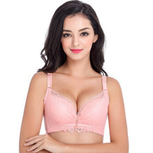 Sexy Ladies Embroidered Side Support Push Up Bra Plunge Underwired Bra for Women PY16 ILML
