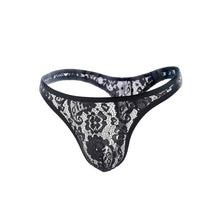 Sexy Men Underwear Lace Tanga Pouch Briefs Underpants Jacquard Lingerie G-String ILML