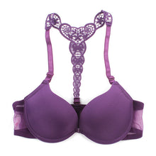 Sexy Push Up Bras for Women Front Closure Lace Racer Back Racerback Bra Smooth 32-36B PY4 Y3 ILML