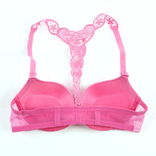 Sexy Push Up Bras for Women Front Closure Lace Racer Back Racerback Bra Smooth 32-36B PY4 Y3 ILML