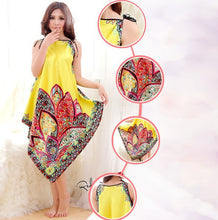 Sexy Sexy Women Imitated Silk Sleepwear Robes Dress Night Skirt Nighty Nightgowns Color Rose Yellow Red ILML