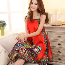 Sexy Sexy Women Imitated Silk Sleepwear Robes Dress Night Skirt Nighty Nightgowns Color Rose Yellow Red ILML