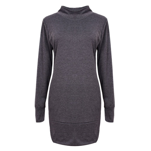 Sexy Women Korean Long Sleeve Knit Sweater Bodycon Slim Party Club Dress ILML