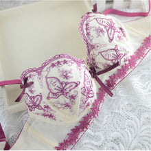 Sexy Women Floral Embroidery Push Up Padded Underwear Bra  Pant Set Brassieres Y46 P18 ILML