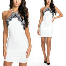 Sexy Women Floral Halter Ball Club Party Gowns Evening Short Mini Dress White  ILML