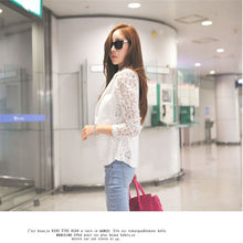 Sexy Women Jacket Coat Long Sleeve Lace Crochet Small jacket Blouse casaco feminino Coats Outwear  ILML