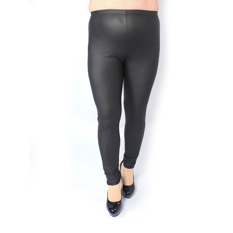 Sexy Women Lady Plus Size 3XL 4XL Skinny High Waist Faux Leather Leggings Pants ILML