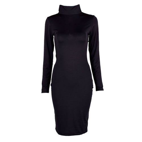 Sexy Women Long Sleeve Backless Dress Bandage Bodycon Cocktail Club Party Knee Dresses ILML