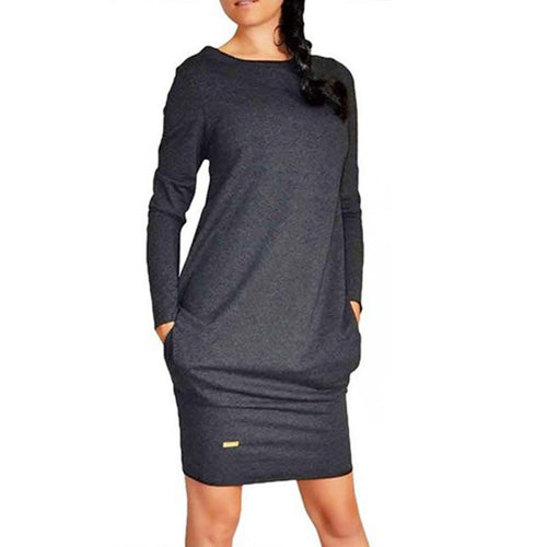 Sexy Women Long Sleeve Warm Bodycon Dress Sweatshirt Party Short Mini Jumper Dresses  ILML