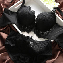 Sexy Women Push Up Lace Bra and Panty s Set Embroidery Underwear Lingerie Bras Suit ILML