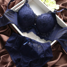 Sexy Women Push Up Lace Bra and Panty s Set Embroidery Underwear Lingerie Bras Suit ILML