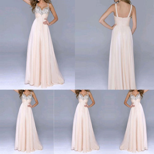 Sexy Women Sleeveless Sequin Prom Ball Party Dress Formal Gown Long Dress PY1 ILML