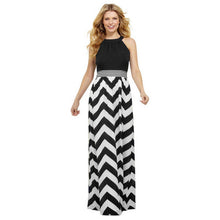 Sexy Women Striped Long Maxi Dress Ladies Boho Beach Elegant Sundress Dresses LE3 ILML
