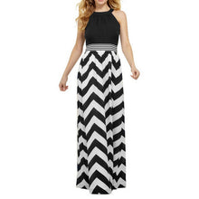Sexy Women Striped Long Maxi Dress Ladies Boho Beach Elegant Sundress Dresses LE3 ILML