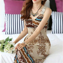 Sexy Women Floral V Neck Bodycon Beach Dress Boho Bohemia Maxi Long Dresses  ILML