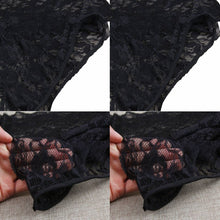 Sexy Women's Black Thin Lace Bra Tops  Panty Underwear Sets Breathable Hollow Out Crop Tops ILML