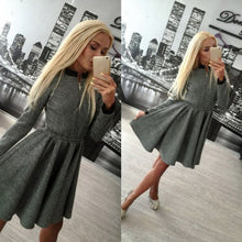 Sexy Women's Body-con Long Sleeve Short Mini Dresses Zipper Pleated Casual Dress PY8 ILML