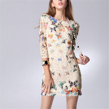 Sexy Women's Crewneck Floral Butterfly Lace Causal Short Mini Party Dress ILML
