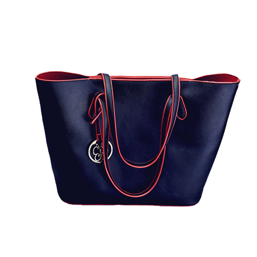 Simple Casual Women Shoulder Bags Butterfly Pendant PU Leather Large Tote Bags Ladies Hbag Large Capacity sac femme ILML