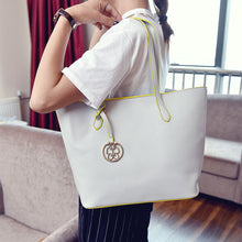 Simple Casual Women Shoulder Bags Butterfly Pendant PU Leather Large Tote Bags Ladies Hbag Large Capacity sac femme ILML
