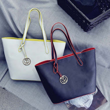 Simple Casual Women Shoulder Bags Butterfly Pendant PU Leather Large Tote Bags Ladies Hbag Large Capacity sac femme ILML