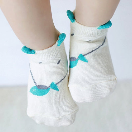 Soft Infant Unises Kids born Mouse Printed Baby Ankle Socks 0-4Y Y2 ILML