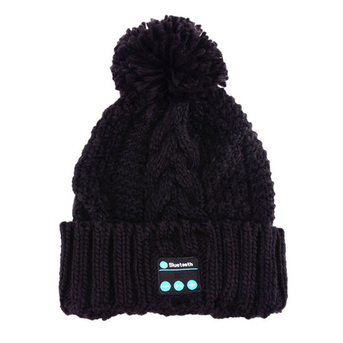 Soft Warm Beanies Hats for Women Wireless Bluetooth Smart Caps Headphone Headset Speaker Mic ILML