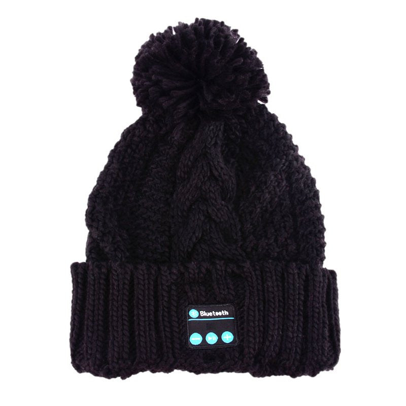 Soft Warm Beanies Hats for Women Wireless Bluetooth Smart Caps Headphone Headset Speaker Mic ILML