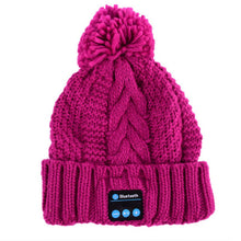 Soft Warm Beanies Hats for Women Wireless Bluetooth Smart Caps Headphone Headset Speaker Mic ILML