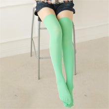 Solid Color Women Lady Girl Thigh High Stockings Over Knee Cotton Long Stocking  ILML